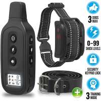 Waterproof Dog Training Collar With Remote - 1200 Foot Range For Dogs 15-100 LBS - 3 Training Modes