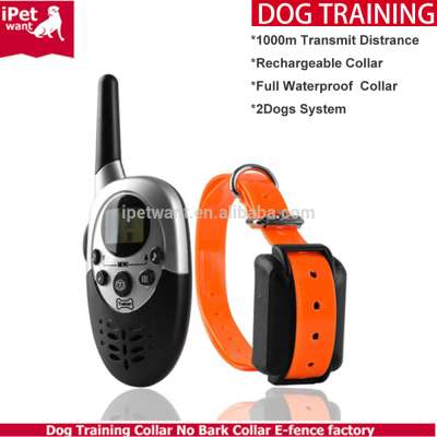 Best Amazon FBA Drop Ship 1000Yard Waterproof and Rechargeable Electric Dog Shock Collar with Remote