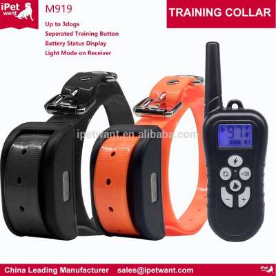 Waterproof and Rechargeable Electronic Shocking Vibration Remote Dog Training Collars Electric Pet training collars Pet Trainer